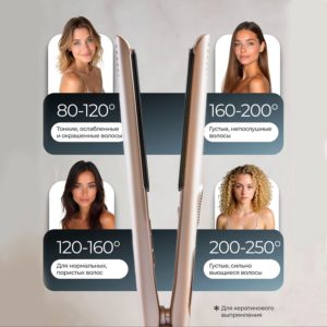 Вибрационный выпрямитель для волос Titanium (HS-600), Золотистый - изображение 3